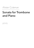 Cover page: Sonata for Trombone 
and Piano