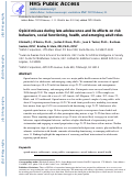 Cover page: Opioid misuse during late adolescence and its effects on risk behaviors, social functioning, health, and emerging adult roles
