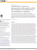 Cover page: Seasonal Patterns of Hormones, Macroparasites, and Microparasites in Wild African Ungulates: The Interplay among Stress, Reproduction, and Disease