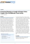Cover page: Examining Retention-at-Length of Pelagic Fishes Caught in the Fall Midwater Trawl Survey