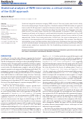 Cover page: Statistical Analysis of fMRI Time-Series: A Critical Review of the GLM Approach