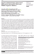 Cover page: Genetic Underpinnings of Increased BMI and Its Association With Late Midlife Cognitive Abilities