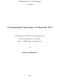 Cover page: Cohomological Invariants of Algebraic Tori