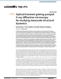 Cover page: Optical transient grating pumped X-ray diffraction microscopy for studying mesoscale structural dynamics