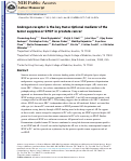 Cover page: Androgen receptor is the key transcriptional mediator of the tumor suppressor SPOP in prostate cancer.