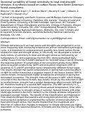 Cover page: Seasonal variability of forest sensitivity to heat and drought stresses: A synthesis based on carbon fluxes from North American forest ecosystems