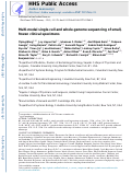 Cover page: Multimodal single-cell and whole-genome sequencing of small, frozen clinical specimens