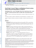 Cover page: Past 30-day co-use of tobacco and marijuana products among adolescents and young adults in California