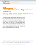 Cover page: Adaptive laboratory evolution of a genome-reduced Escherichia coli