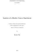 Cover page: Analysis of a Bladder Cancer Experiment