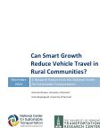 Cover page: Can Smart Growth Reduce Vehicle Travel in Rural Communities?