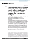 Cover page: Cross-instrument optical coherence tomography-angiography (OCTA)-based prediction of age-related macular degeneration (AMD) disease activity using artificial intelligence