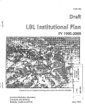 Cover page: Lawrence Berkeley Laboratory Institutional Plan FY 1995-2000