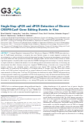 Cover page: Single-Step qPCR and dPCR Detection of Diverse CRISPR-Cas9 Gene Editing Events in Vivo