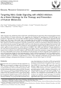 Cover page: Targeting nitric oxide signaling with nNOS inhibitors as a novel strategy for the therapy and prevention of human melanoma.