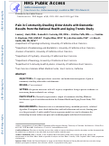 Cover page: Pain in Community‐Dwelling Older Adults with Dementia: Results from the National Health and Aging Trends Study