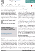 Cover page: High-throughput platforms for metabolomics