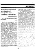 Cover page: Observations on the Review of <em>Archaeological Investigations in the Sacramento River Canyon</em>