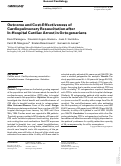 Cover page: Outcome and Cost-Effectiveness of Cardiopulmonary Resuscitation after In-Hospital Cardiac Arrest in Octogenarians