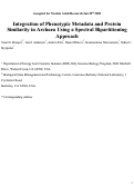 Cover page: Integration of Phenotypic Metadata and Protein Similarity in Archaea Using a Spectral Bipartitioning Approach