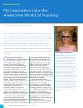 Cover page of My Inspiration into the Awesome World of Nursing