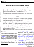 Cover page of Predicting galaxy bias using machine learning