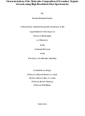 Cover page: Characterization of the Molecular Composition of Secondary Organic Aerosols using High Resolution Mass Spectrometry