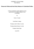 Cover page: Discursive Fields and Intra-party Influence in Colombian Politics