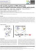 Cover page: Site-specific regulation of RNA editing with ribose-modified nucleoside analogs in ADAR guide strands