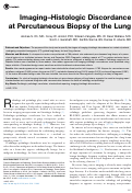 Cover page: Imaging–Histologic Discordance at Percutaneous Biopsy of the Lung