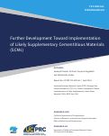 Cover page of Further Development Toward Implementation of Likely Supplementary Cementitious Materials (SCMs)