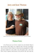 Cover page: Jerry and Jean Thomas: Thomas Farm
