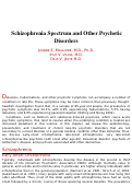 Cover page: Schizophrenia Spectrum and Other Psychotic Disorders