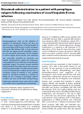 Cover page: Rituximab administration in a patient with pemphigus vulgaris following reactivation of occult hepatitis B virus infection