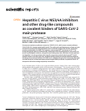 Cover page: Hepatitis C virus NS3/4A inhibitors and other drug-like compounds as covalent binders of SARS-CoV-2 main protease