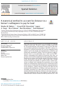 Cover page: A numerical method to account for distance in a farmer’s willingness to pay for land