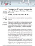 Cover page: Visualization of Freezing Process in situ upon Cooling and Warming of Aqueous Solutions