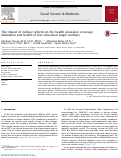 Cover page: The impact of welfare reform on the health insurance coverage, utilization and health of low education single mothers.