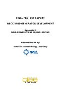 Cover page: Wind Power Plant Equivalencing