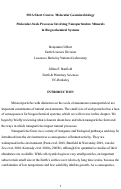 Cover page: MSA Short Course: Molecular Geomicrobiology Molecular-Scale Processes Involving Nanoparticulate Minerals in Biogeochemical Systems