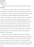 Cover page: Bilingual Brilliance: The Impact of Prop 58 on English Learner Students in High School