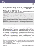 Cover page: Impact of depth of response on survival in patients treated with cobimetinib ± vemurafenib: pooled analysis of BRIM-2, BRIM-3, BRIM-7 and coBRIM