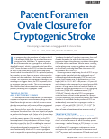 Cover page: Patent Foramen Ovale Closure for Cryptogenic Stroke: Developing a treatment strategy guided by clinical data.