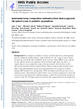 Cover page: Automated body composition estimation from device-agnostic 3D optical scans in pediatric populations.