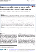 Cover page: Hazardous drinking among young adults seeking outpatient mental health services.