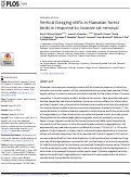 Cover page: Vertical foraging shifts in Hawaiian forest birds in response to invasive rat removal.