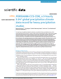 Cover page: PERSIANN-CCS-CDR, a 3-hourly 0.04° global precipitation climate data record for heavy precipitation studies