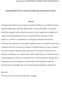 Cover page: Exploring the discursive construction of subgroups in global virtual teams