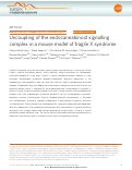 Cover page: Uncoupling of the endocannabinoid signalling complex in a mouse model of fragile X syndrome.