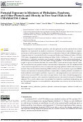 Cover page: Prenatal Exposure to Mixtures of Phthalates, Parabens, and Other Phenols and Obesity in Five-Year-Olds in the CHAMACOS Cohort